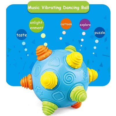 DQTYE Baby Bouncing Jumping Sensory Ball Music Shake Dancing Ball Activation Developmental Toy for Boy and Girl